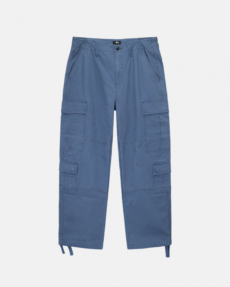 Stussy Ripstop Surplus Cargo Pantolon Erkek Mavi Türkiye | DML-0609