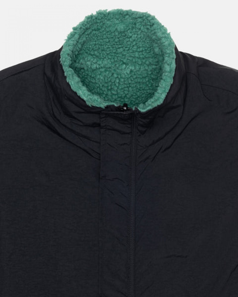 Stussy Sherpa Reversible Vest Yelek Kadın Turkuaz Türkiye | ACG-3634