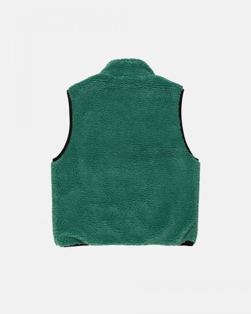 Stussy Sherpa Reversible Vest Yelek Kadın Turkuaz Türkiye | ACG-3634