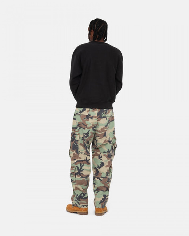 Stussy Stock Logo Crew Tişörtü Kadın Siyah Türkiye | RYT-5934