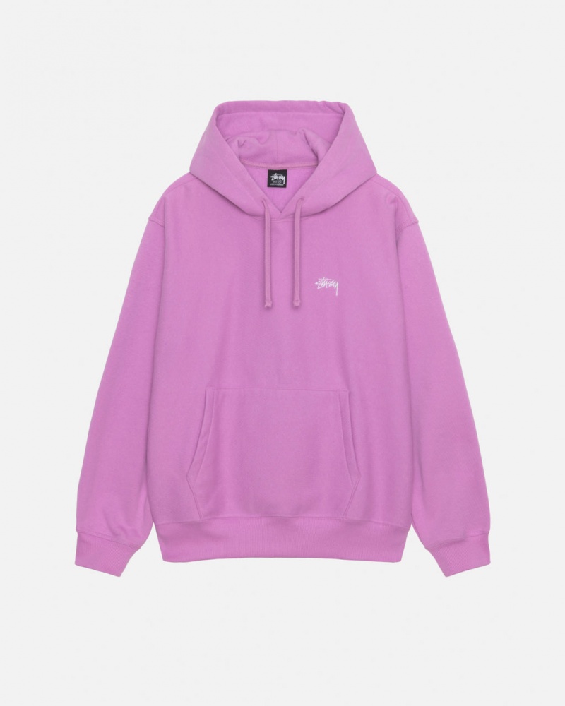 Stussy Stock Logo Hood Tişörtü Kadın Mor Türkiye | INV-2621