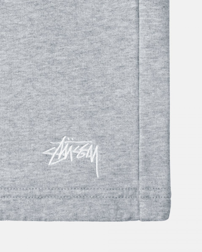 Stussy Stock Logo Sweat Kısa Sweatshorts Kadın Gri Türkiye | CWB-1376