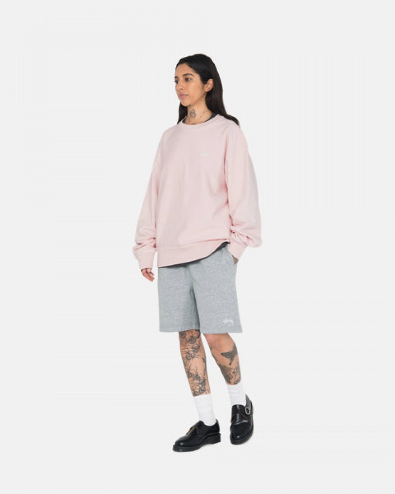 Stussy Stock Logo Sweat Kısa Sweatshorts Kadın Gri Türkiye | CWB-1376
