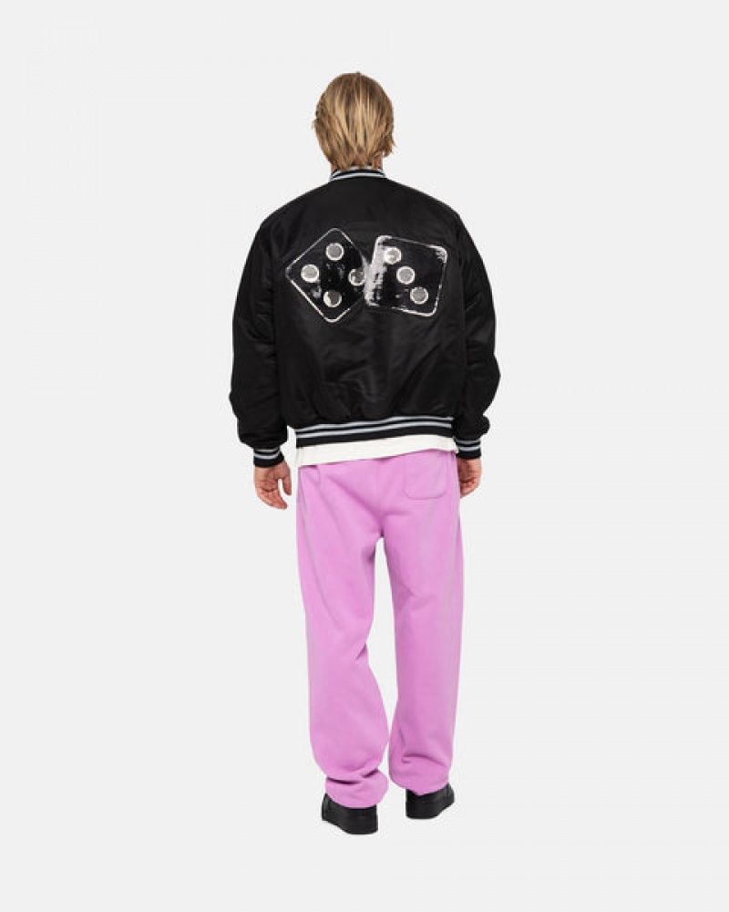 Stussy Stock Logo Sweatpant Eşofman Altı Erkek Mor Türkiye | IOR-7994