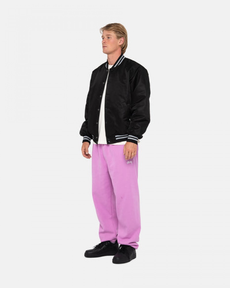 Stussy Stock Logo Sweatpant Eşofman Altı Erkek Mor Türkiye | IOR-7994