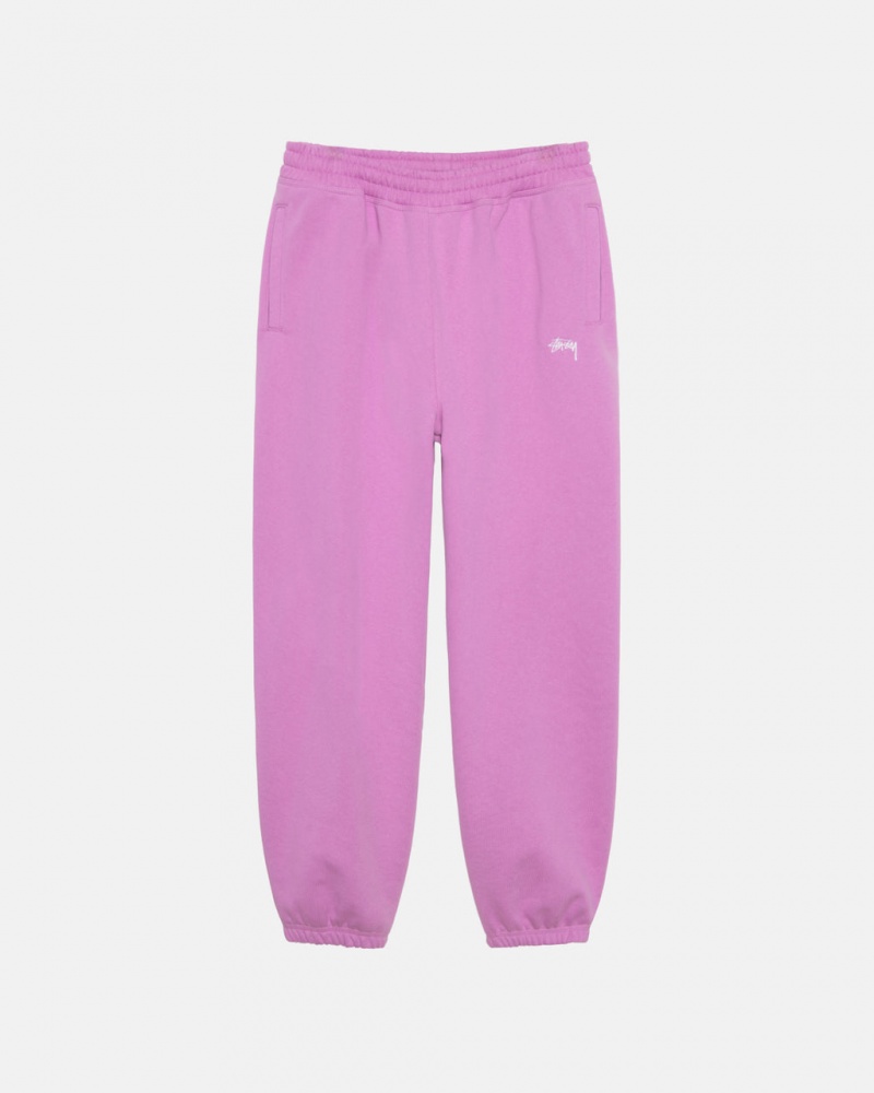 Stussy Stock Logo Sweatpant Eşofman Altı Erkek Mor Türkiye | IOR-7994