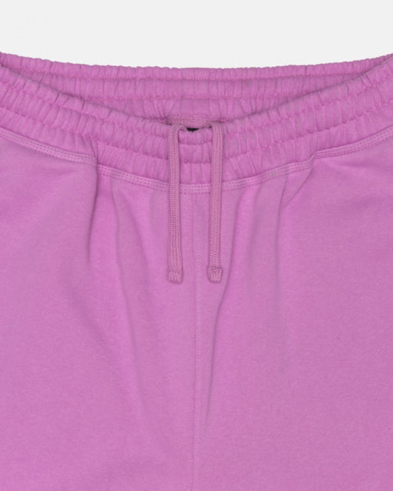 Stussy Stock Logo Sweatshorts Kadın Mor Türkiye | PFP-8049