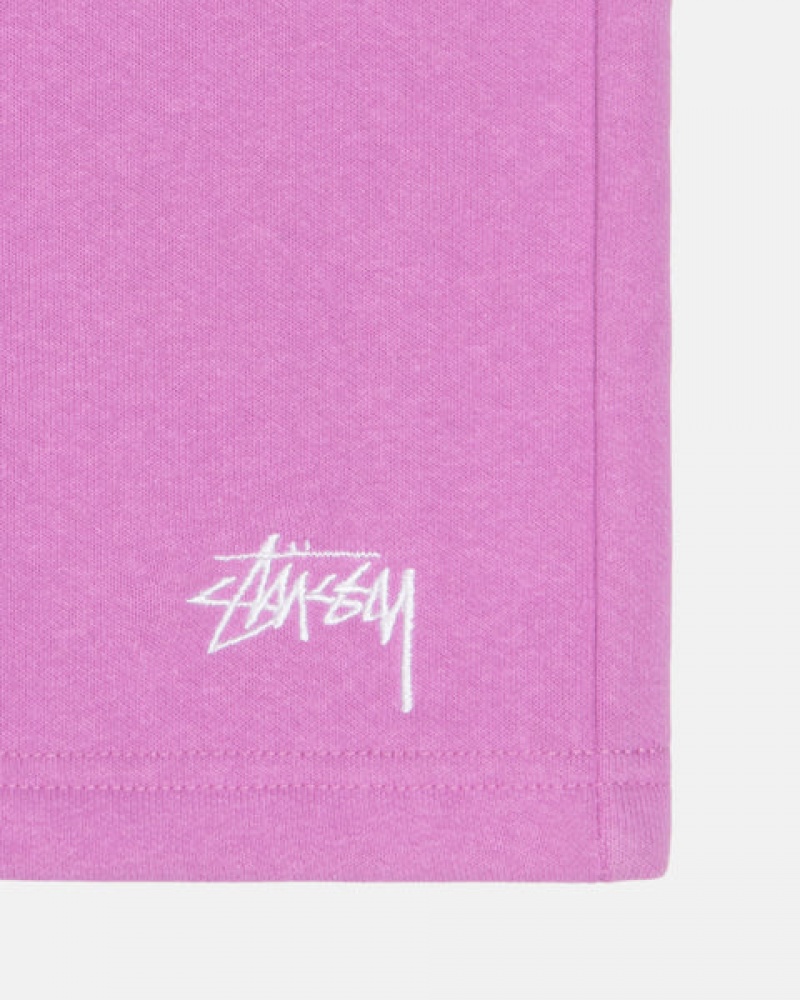 Stussy Stock Logo Sweatshorts Kadın Mor Türkiye | PFP-8049