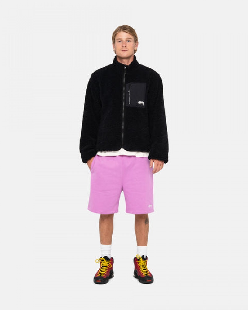 Stussy Stock Logo Sweatshorts Kadın Mor Türkiye | PFP-8049