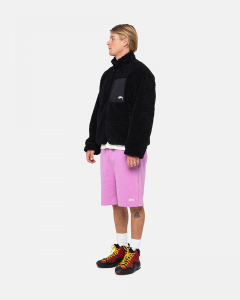 Stussy Stock Logo Sweatshorts Kadın Mor Türkiye | PFP-8049