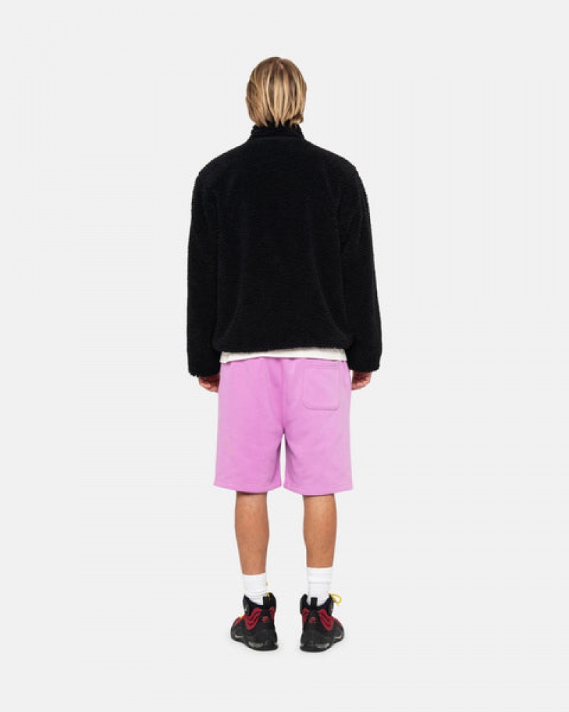 Stussy Stock Logo Sweatshorts Kadın Mor Türkiye | PFP-8049