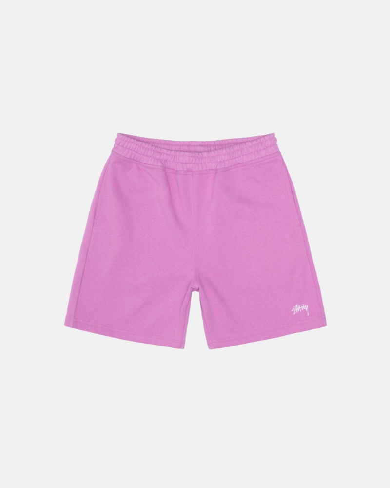 Stussy Stock Logo Sweatshorts Kadın Mor Türkiye | PFP-8049