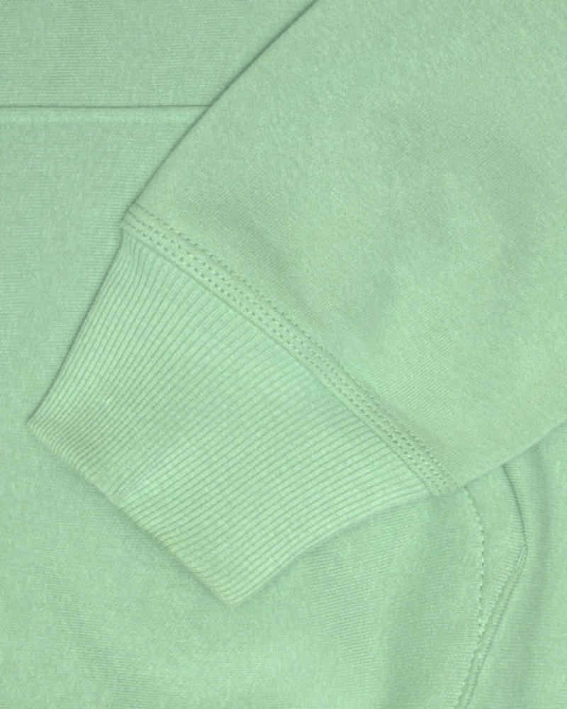 Stussy Stock Logo Zip Hood Tişörtü Kadın Yeşil Türkiye | WMI-2962