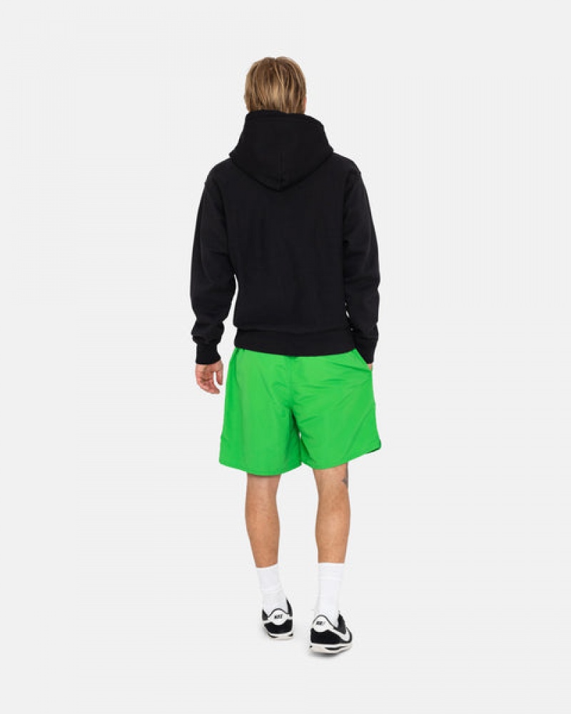 Stussy Stock Logo Zip Hoodie Erkek Siyah Türkiye | CKQ-9728