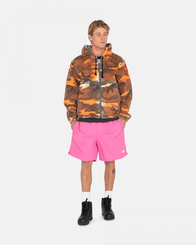 Stussy Stock Su Kısa Mayo Erkek Pembe Türkiye | MVD-6706
