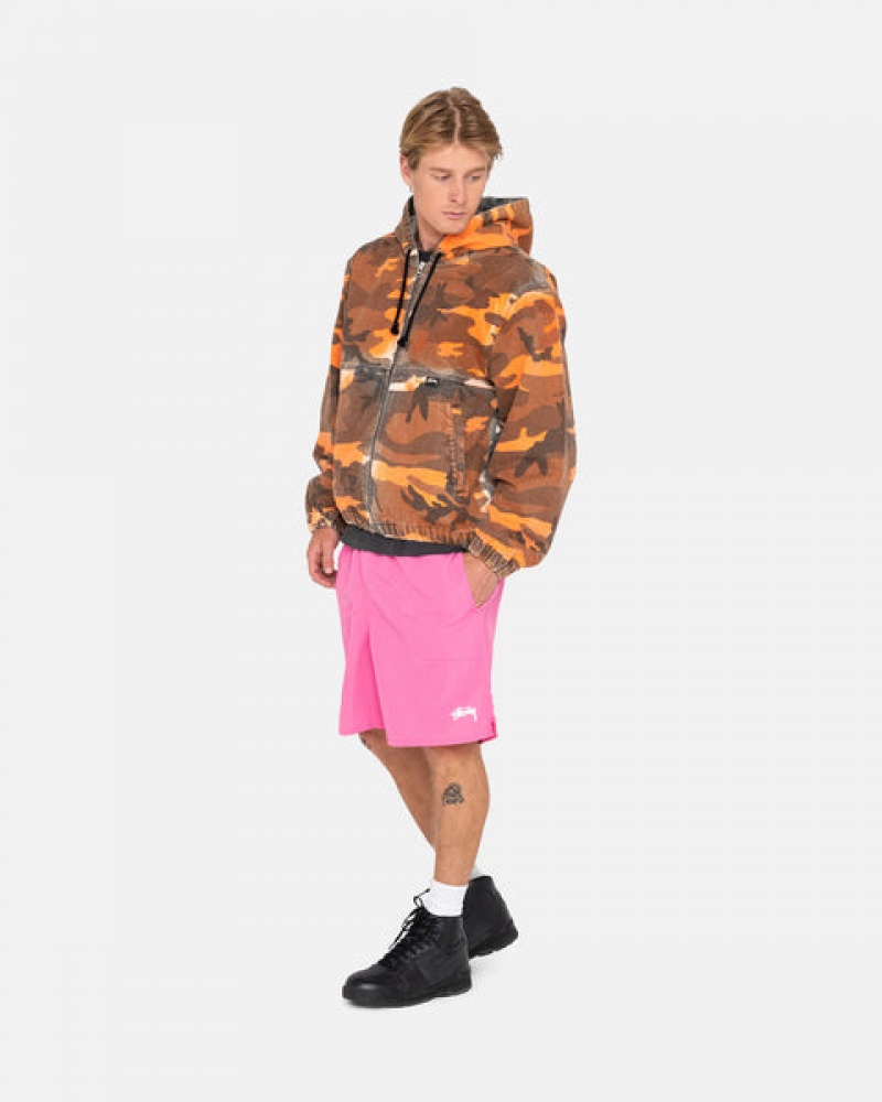 Stussy Stock Su Kısa Mayo Erkek Pembe Türkiye | MVD-6706