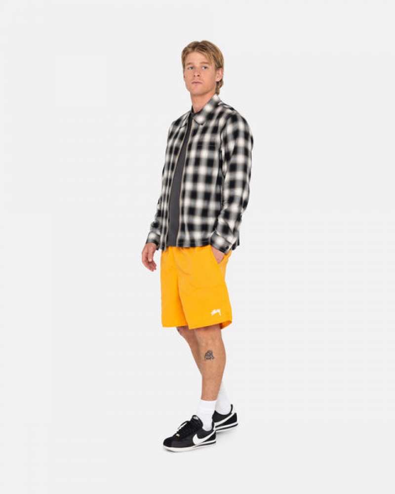 Stussy Stock Su Kısa Mayo Erkek Sarı Türkiye | XQZ-3205