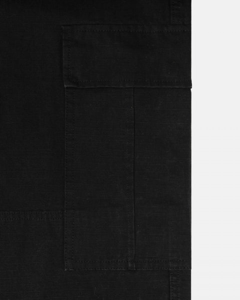 Stussy Surplus Cargo Ripstop Pantolon Erkek Siyah Türkiye | AJP-9554