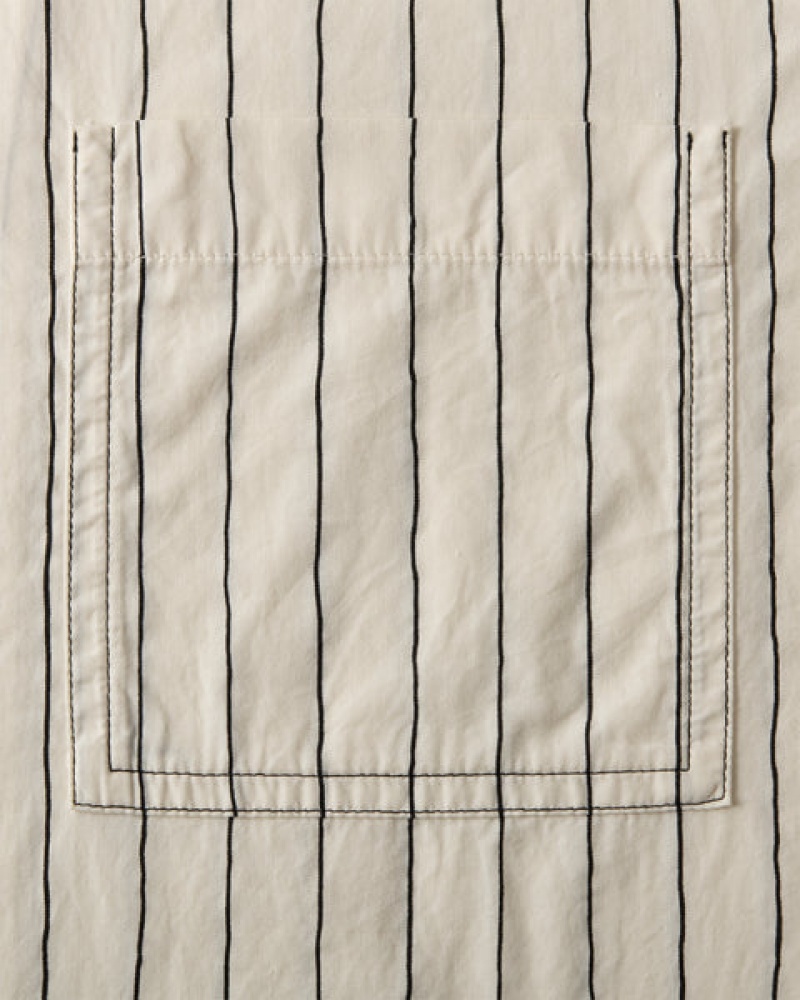 Stussy Tekla Poplin Pyjama Shirt Gömlek Erkek Bej Rengi Türkiye | EUD-5355