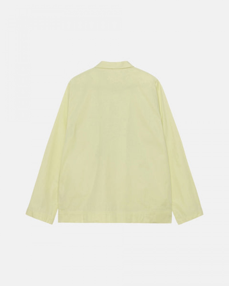 Stussy Tekla Poplin Pyjama Shirt Gömlek Erkek Açık Yeşil Türkiye | IXH-6627