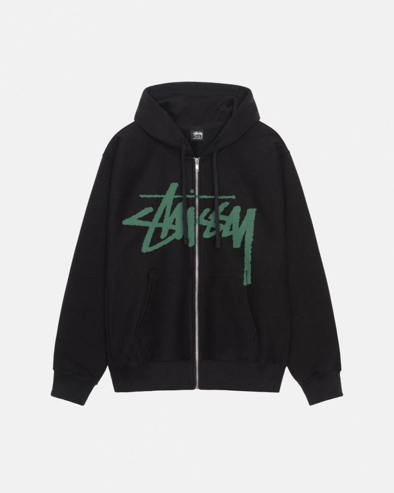 Stussy Venus Zip Hood Tişörtü Kadın Siyah Türkiye | FAD-2415