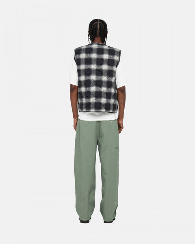 Stussy Workgear Trouser Twill Pantolon Kadın Yeşil Türkiye | HMR-0713