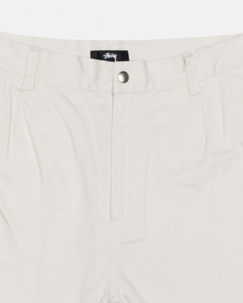 Stussy Workgear Trouser Twill Pantolon Kadın Beyaz Türkiye | OYL-3591