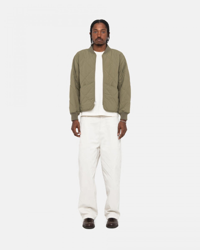 Stussy Workgear Trouser Twill Pantolon Kadın Beyaz Türkiye | OYL-3591