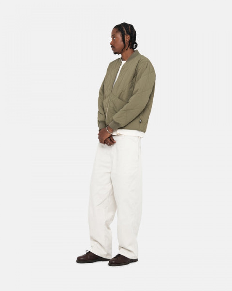 Stussy Workgear Trouser Twill Pantolon Kadın Beyaz Türkiye | OYL-3591