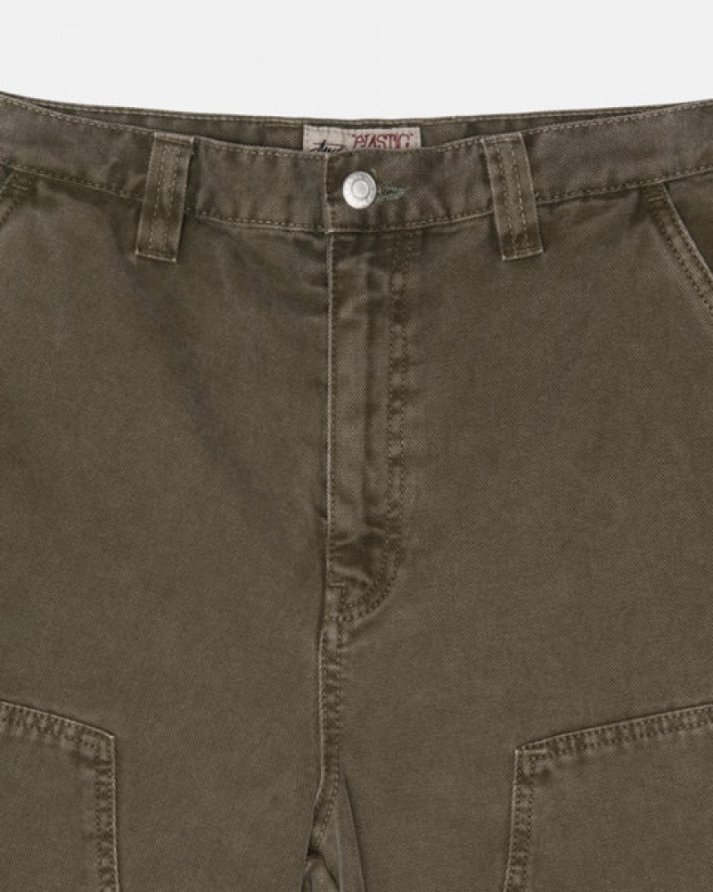 Stussy İş Pant Kanvas Pantolon Erkek Zeytin Yeşili Türkiye | YXL-7460